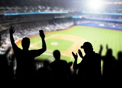 Watching baseball came from above